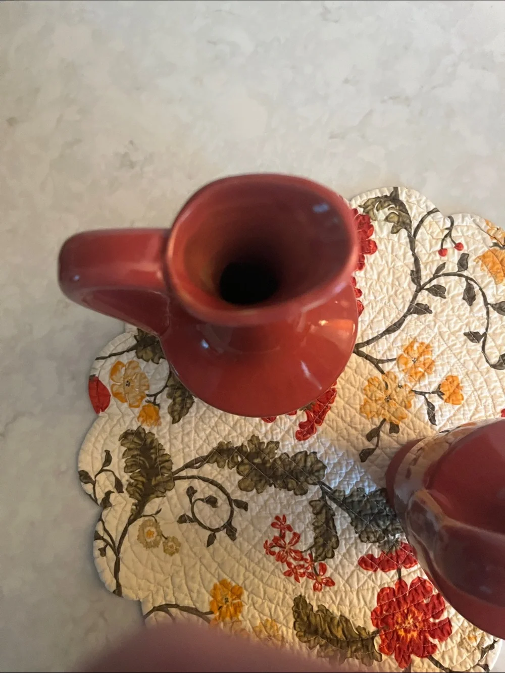 VTG 1960s USA stoneware pottery mauve dusty rose pitchers (2) # 162
